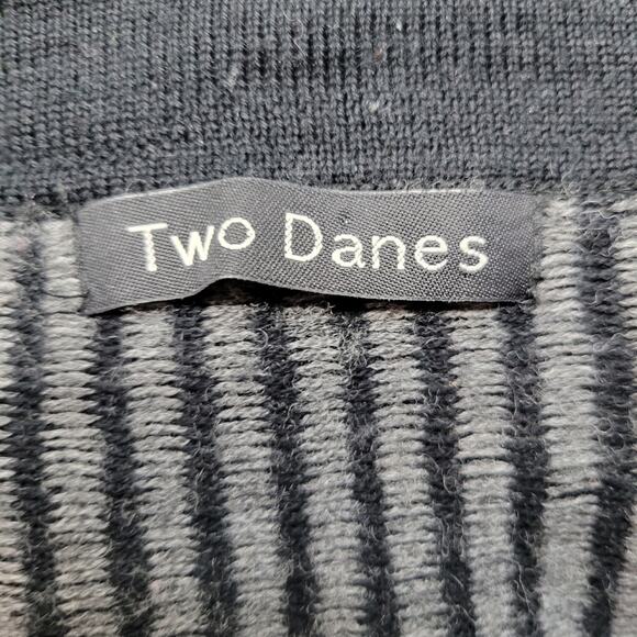 Two Danes Striped Pullover Sweater Merino Wool Size Large - Picture 4 of 7